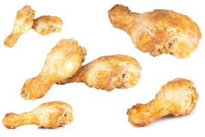 chicken drumstick fried isolated on white background photo