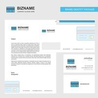 Credit card Business Letterhead Envelope and visiting Card Design vector template