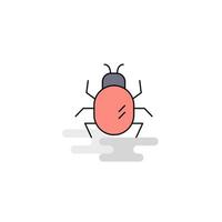 Flat Bug Icon Vector