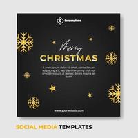 merry christmas social media post with Christmas theme decorations suitable for your business needs and similar themes vector