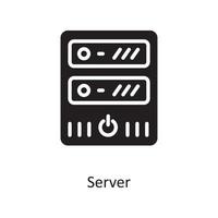 Server  Vector Solid Icon Design illustration. Cloud Computing Symbol on White background EPS 10 File