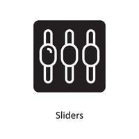 Sliders Vector Solid Icon Design illustration. Cloud Computing Symbol on White background EPS 10 File