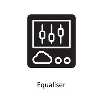 Equaliser  Vector Solid Icon Design illustration. Cloud Computing Symbol on White background EPS 10 File