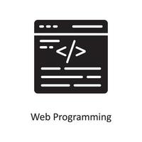 Web Programming Vector Solid Icon Design illustration. Cloud Computing Symbol on White background EPS 10 File