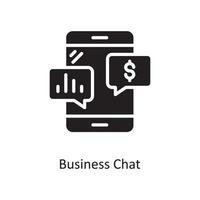 Business Chat Vector Solid Icon Design illustration. Cloud Computing Symbol on White background EPS 10 File