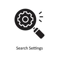 Search Settings Vector Solid Icon Design illustration. Cloud Computing Symbol on White background EPS 10 File