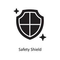 Safety Shield Vector Solid Icon Design illustration. Cloud Computing Symbol on White background EPS 10 File