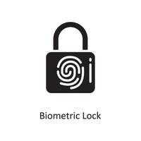 Biometric Lock Vector Solid Icon Design illustration. Cloud Computing Symbol on White background EPS 10 File