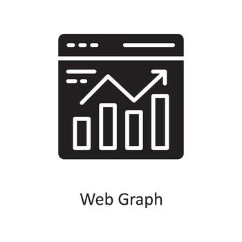 Web Graph Vector Solid Icon Design illustration. Cloud Computing Symbol on White background EPS 10 File
