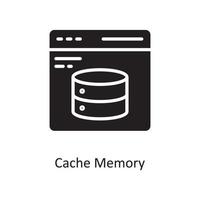 Cache Memory Vector Solid Icon Design illustration. Cloud Computing Symbol on White background EPS 10 File