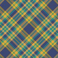 Tartan or plaid retro color pattern. vector