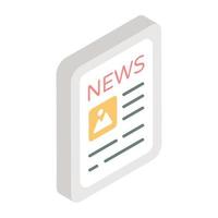 Perfect design icon of business news vector