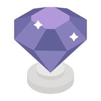 An icon design of diamond vector