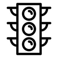 Traffic lights icon, outline style vector