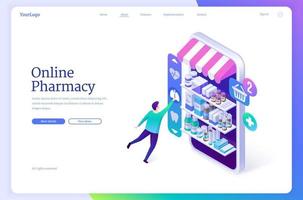 Vector banner of online pharmacy