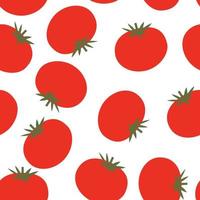 Red ripe tomatoes seamless vector pattern