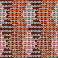 Zig zag wave seamless pattern. Hand drawn lines mosaic ornament. Retro stripes print wallpaper. vector