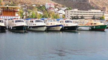 Bay with boats video