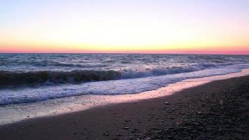 coucher de soleil en mer video