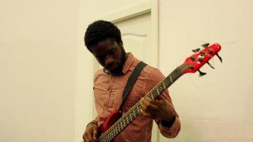 A musician playing bass video