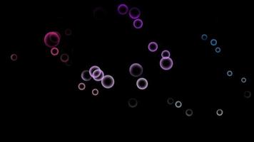 Animation of particles floating in space, colors, stars, background video