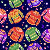 Ugly Sweaters Seamless Pattern Design vector