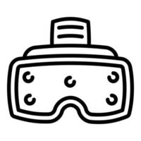 Simulation game goggles icon, outline style vector