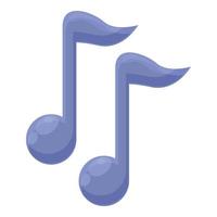 Listen music icon, cartoon style vector