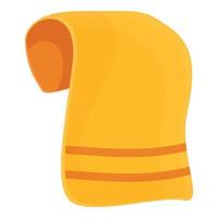 Pool towel icon, cartoon style vector