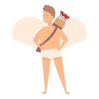 vector de dibujos animados de icono de ángel cupido. San Valentin o Dia de Amor