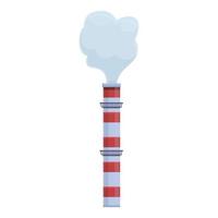 Smoking industrial chimney icon, cartoon style vector