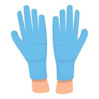 Health medical gloves icon, cartoon style vector