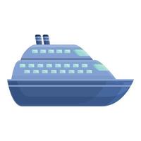 Island ferry icon, cartoon style vector