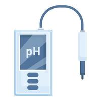 Ph meter control icon, cartoon style vector