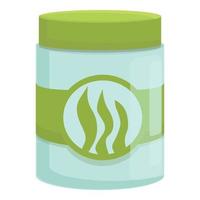 Spirulina jar icon cartoon vector. Seaweed plant vector