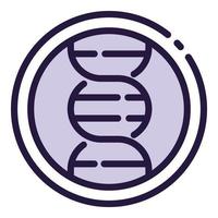 Lab mutation dna icon outline vector. Genetic lab vector