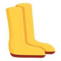 Gumboot icon, cartoon style vector