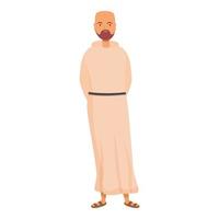 Incarnation monk icon cartoon vector. Man meditate vector