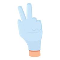 Medicine medical gloves icon, cartoon style vector