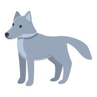 icono de lobo bestia, estilo de dibujos animados vector