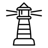 Beacon lighthouse icon, outline style vector