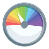 Ph meter color level icon, cartoon style vector