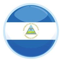 nicaragua círculo bandera icono vector de dibujos animados. día Nacional