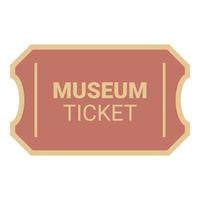 Label museum ticket icon cartoon vector. Admit cinema vector