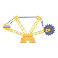 Mine excavator icon cartoon vector. Open equipment vector