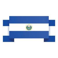 El Salvador scarf icon cartoon vector. Flag day vector