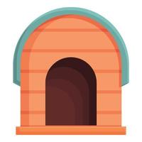 Dog hut icon cartoon vector. Puppy kennel house vector