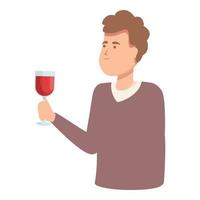 Party tasting icon cartoon vector. Alcohol sommelier vector