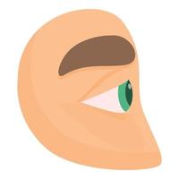 Vision sense icon, cartoon style vector