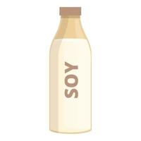 Soy bottle icon cartoon vector. Food sugar vector